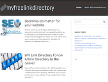 Tablet Screenshot of myfreelinkdirectory.co.uk